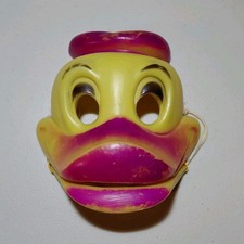 ​Máscara de Halloween del Pato Donald de colección Disney Hong Kong años 60 estilo Ben Cooper