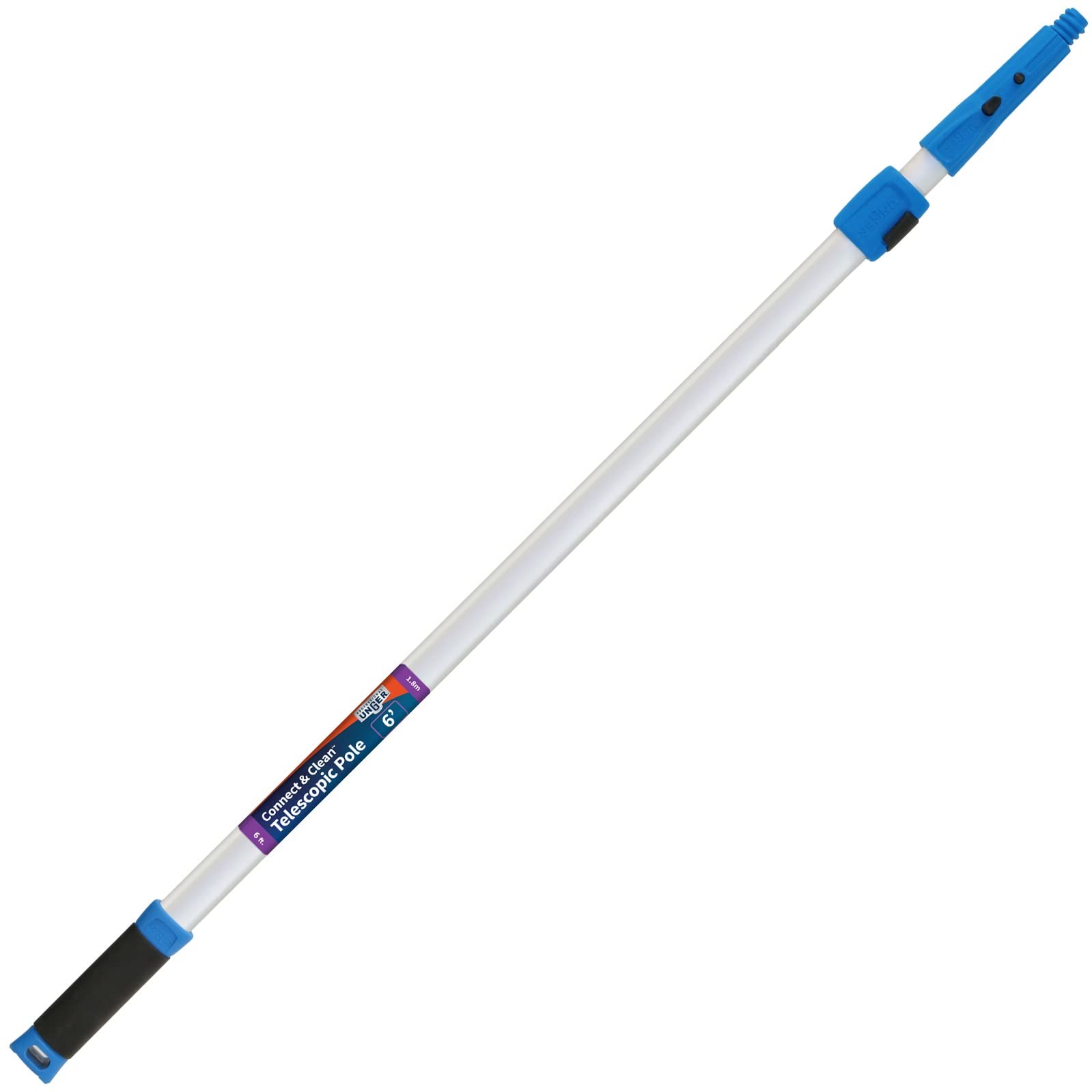 Professional Connect & Clean 3’-6’ Aluminum Telescopic Extension Pole with Lo...