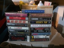 18 Assorted Cassette Lot Doors Tesla Scorpions Whitesnake Aerosmith La Guns More