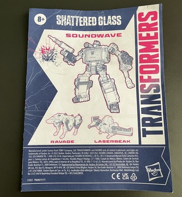 Transformers Shattered Glass Soundwave Anleitungsheft