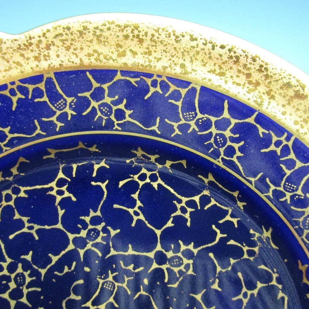 Menau Echt Kobalt China - Cobalt Blue Gold - Cup, Saucer, Dessert Plate Tea Trio