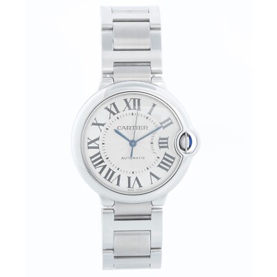 Cartier Ballon Bleu W6920046 3284 Midsize Stainless Steel Watch Box And Papers.