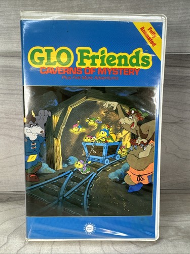 GLO Friends VHS Caverns Of Mystery 1986 Cartoon Video Tape Hasbro Glo Worm RARE! - Picture 2 of 16