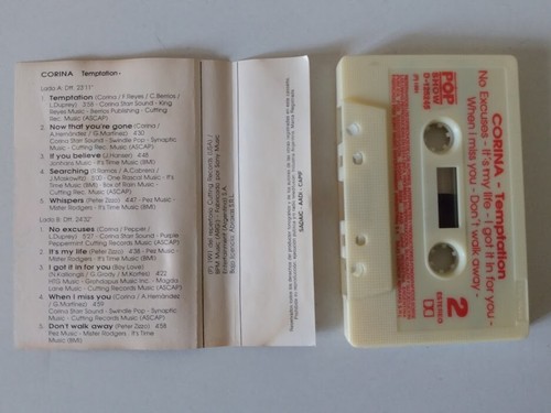 Corina Temptation Rare Cassette Tape Argentina Pressing EXC Cond Freestyle Latin - Picture 3 of 3