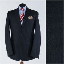 Mens Dark Grey Sport Coat 42L US Size KONIK Wool Blazer Jacket