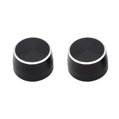 Smart Car Fortwo Wiper Switch End Cap Cover, Black Aluminum, 2-Pc Set, 2009-2014
