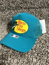 Bass Pro Shops Hat Logo Mesh Fishing Hunting Trucker Cap Snapback AQUA Ladies