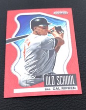 2022 Cal Ripken Jr Panini Prizm Old School Red Velocity Prizm - Orioles HOF