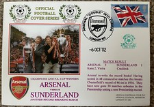 Arsenal v Sunderland 2002 “Arsenal Double Into Europe” Dawn First Day Cover
