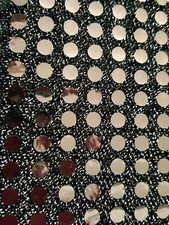 LARGE BLACK GOLD CONFETTI DOT SEQUIN KNIT FABRIC -1/4 yard