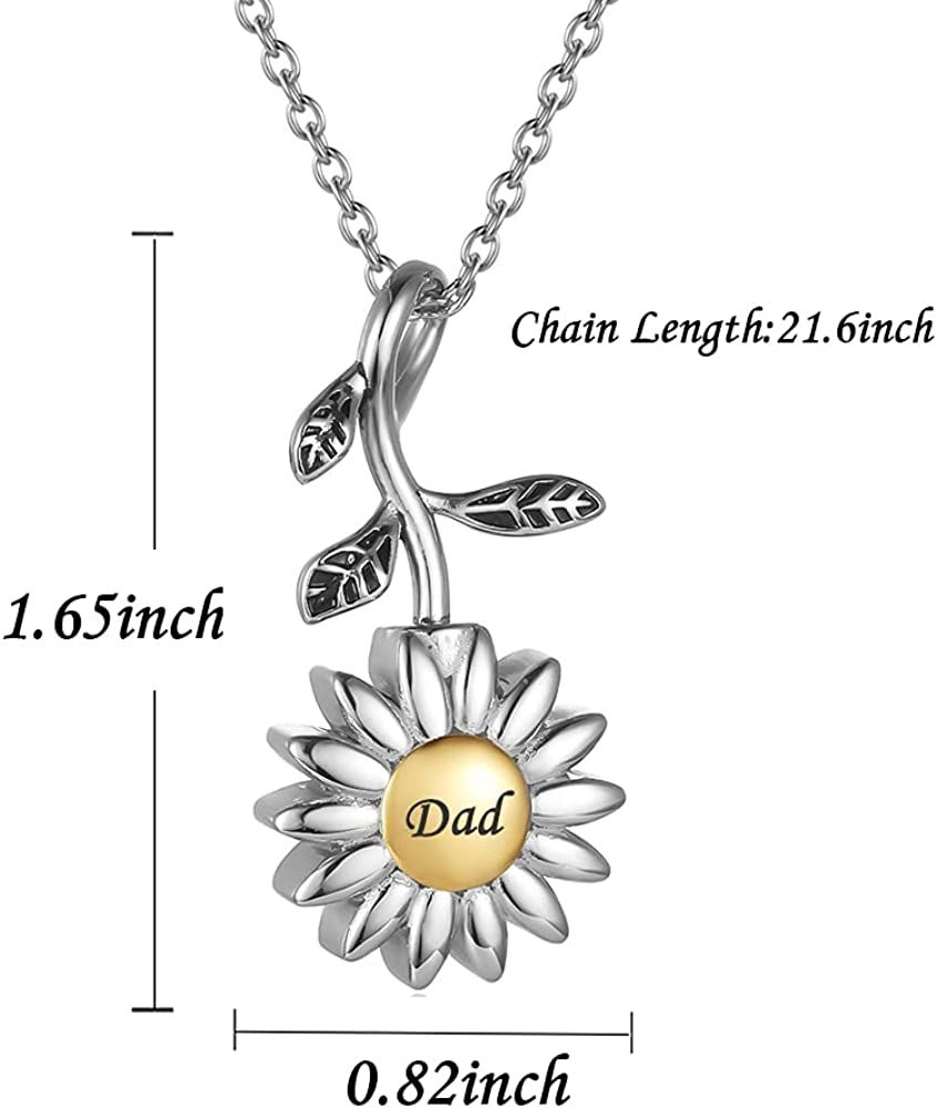 Gisunye Sunflower Cremation Jewelry for Ashes women Keepsake SFDad eBay
