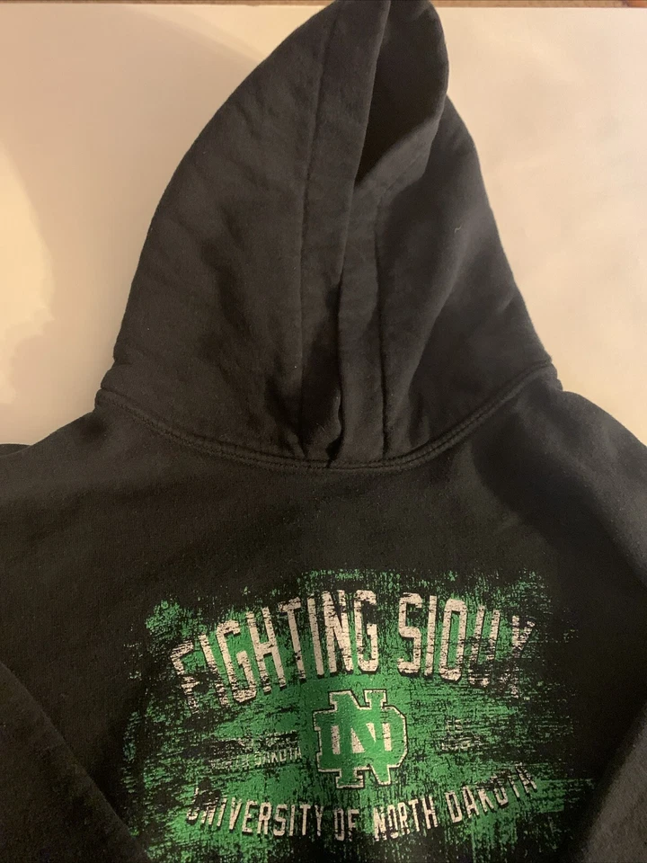 Sudadera con Capucha North Dakota Fighting Sioux Hockey Juvenil Talla XL Negra Foto 3 de 4