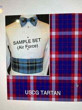 US Coast Guard Cumberbund  Bow Tie Set - size 37"-41" waist