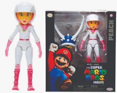 The Super Mario Bros. Movie Princess Peach w/ Shell Action Figure Jakks Nintendo