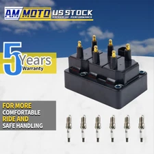 OEM Ignition Coil & 6x IRIDIUM Spark Plug Kits for Dodge Chrysler Town & Country
