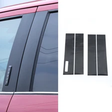 Window B Pillar Post Cover Trim Sticker Decal For Ford F150 2015+ Carbon Fiber