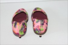 Escarpins Pura López - Toile Fleurie, Bout Rond, Talon Moyen Kitten Heel - Taille 38 - Occasion Parfaite
