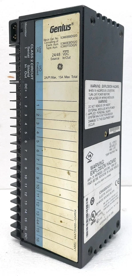 Genius IC660TSD020L Terminal Module 24/48VDC Source Block - Image 4 of 4