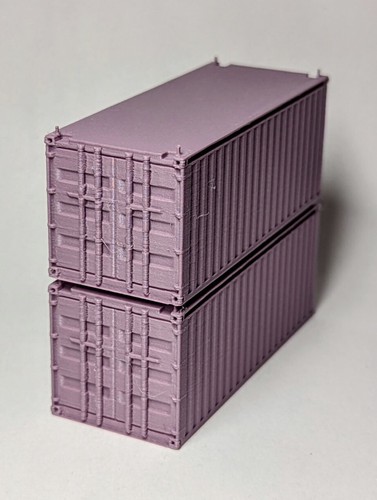 Set Lot - HO Scale 20' Ft Shipping Container - 1:87 Train Freight Car Stacking - Picture 27 of 47