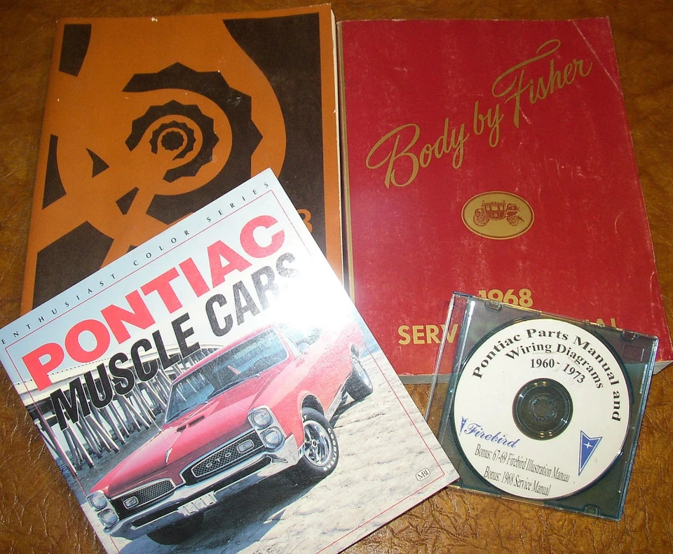 Pontiac 1968 manuales de servicio y piezas CD GTO Firebird Tempest LeMans Grand Prix Foto 2 de 4