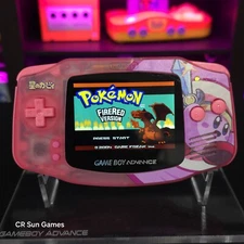 Pink Kirby Game Boy Advance GBA iPS LCD USB-C 1800 mAh Rechargeable Battery