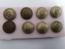 OBSOLETE POLICE Buttons, x 8 Nottinghamshire Large  25mm used