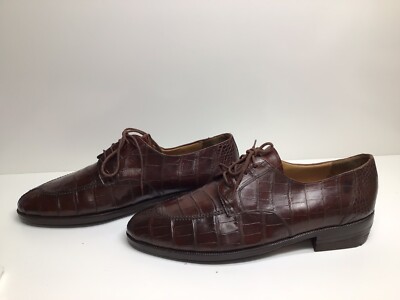 Mezlan, genuine crocodile Princeton style oxfords, size 9.5 M in men’s Mezlan Alligator Shoes In Men main image 3