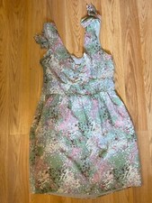 J Crew Womens Floral Fit&Flare Dress Sleeveless Size 2
