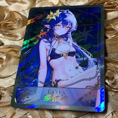 Layla Genshin Impact SSR Goddess Story Sexy Anime Waifu  Card Foil ACG