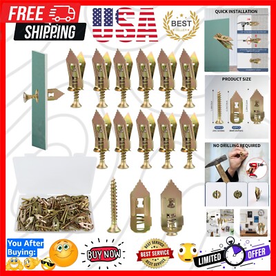 100Pack Self Drilling Drywall Anchors with Screws, Suitable for Tv, Cabinets, Sh