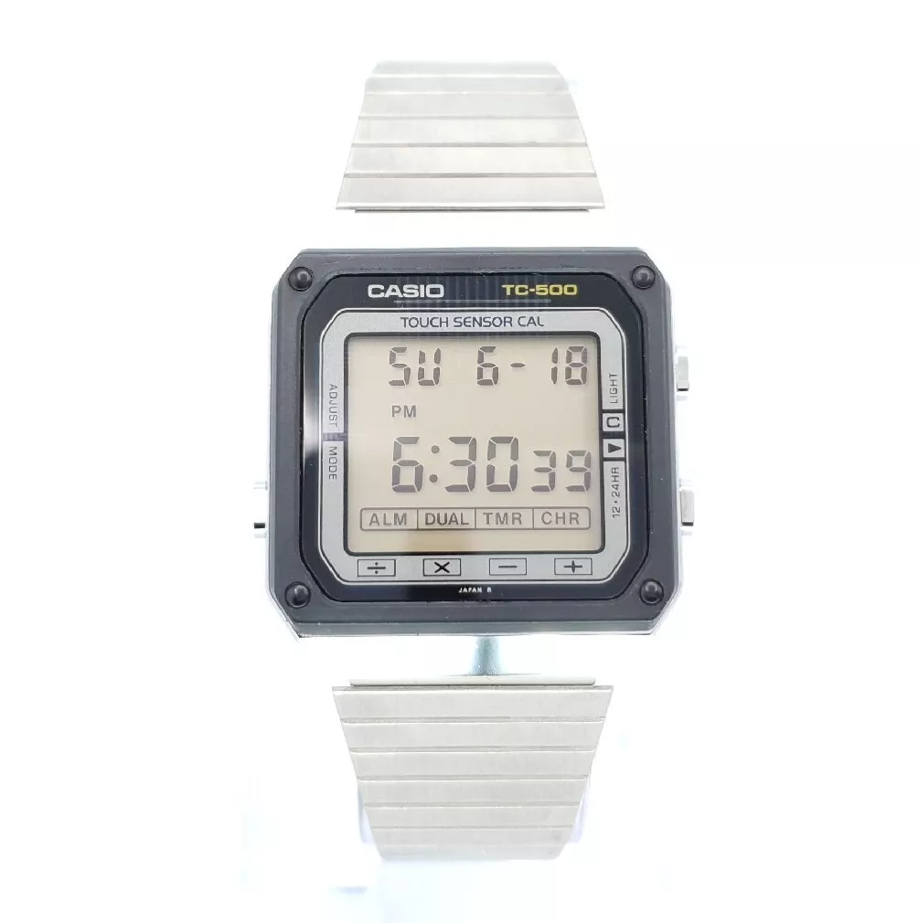 CASIO TC 500 TOUCH SENSOR CAL CALCULATOR VINTAGE DIGITAL WATCH 1983