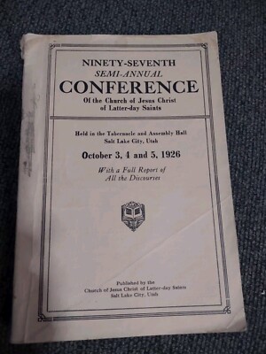 97th Semi-annual Conference Of The LDS Church 1926 Paperback