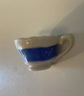 Vtg Made in Occupied Japan Small/Mini Royal Blue Gold Trim / White Cup & Saucer. — photo 3