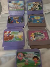 Vtech V-Smile Games Cartridges, Lot Of 7, 3 Disney 4 Others