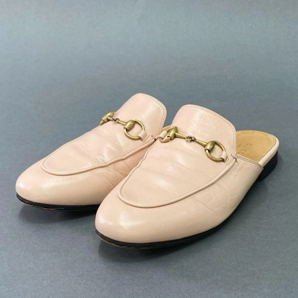 Sandales mules GUCCI cuir frat rose EU36,5/US6,5 authentiques 
