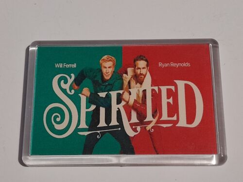 Spirited Will Ferrel Ryan Reynolds Christmas Acrylic Fridge Magnet Film DVD - Foto 1 di 1