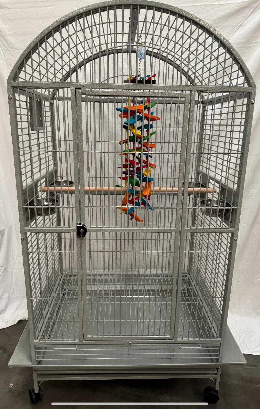 Parrot-Supplies DeSantis Premium Dome Top Macaw Parrot Cage - Stone