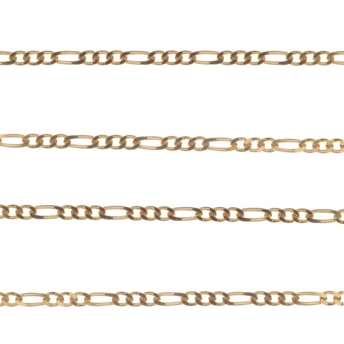 Collar de eslabones finos de oro amarillo de 9 quilates para damas cadena de joyería 375 - 24 pulgadas - Imagen 7 de 12