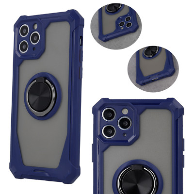 FÜR APPLE IPHONE 13 PRO - Defender RING Handy Tasche Hülle Schutz Cover BLAU 