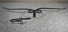 2-VINTAGE WROUGHT IRON WALL MOUNTED TOWEL HOLDERS