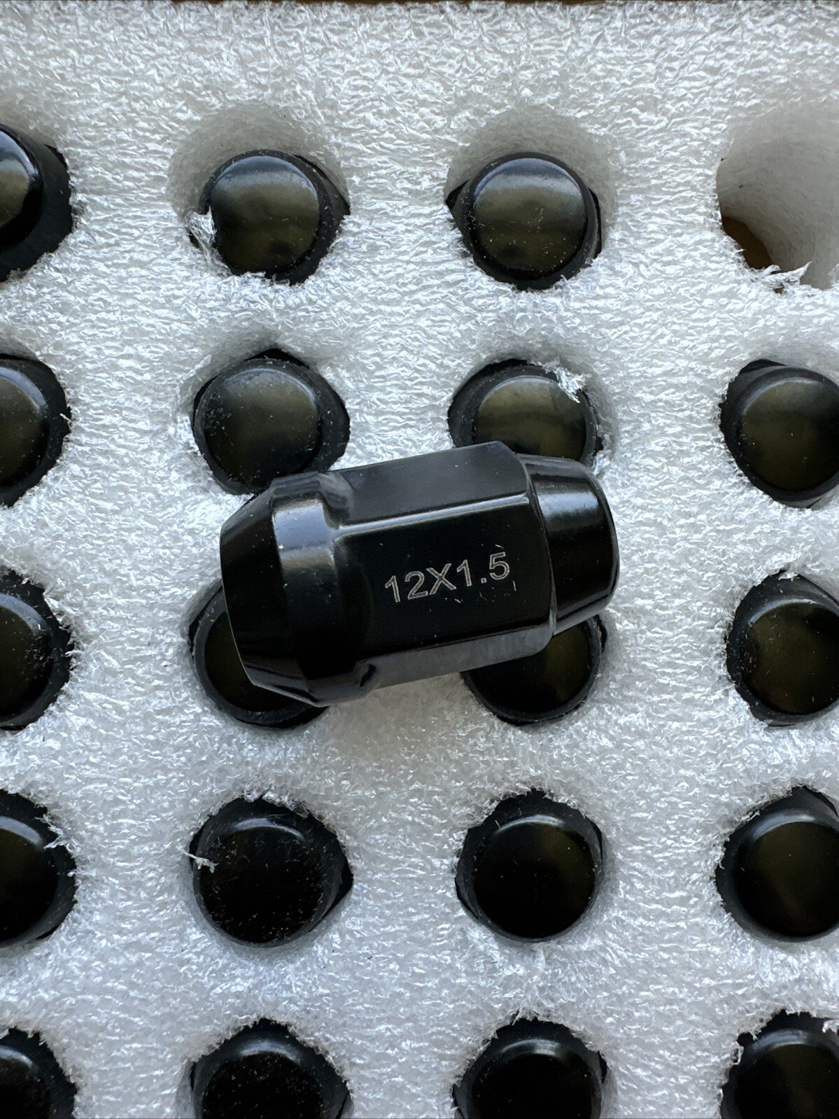 NPAUTO Black Wheel Lug Nuts 12x1.5 Bulge Acorn Conical Seat  19mm Hex Replacemen