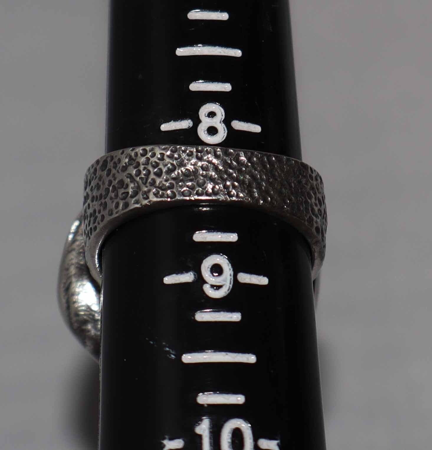 Silpada Sterling Silver Heavily Oxidized Swirl Textured Band Ring R1927 SZ 8 1/4