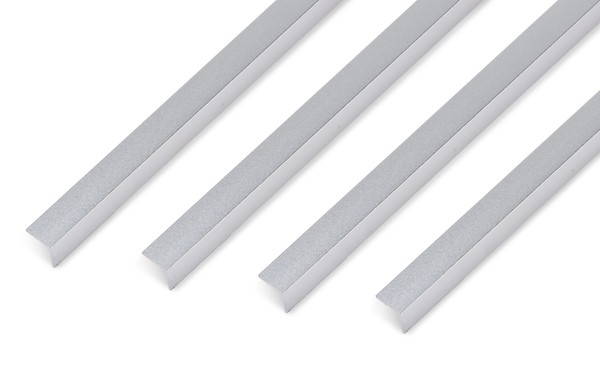 Alberts 4X Winkelprofil Alu Winkel Aluprofil L-Profil Selbstklebend 1000X10X10Mm-image