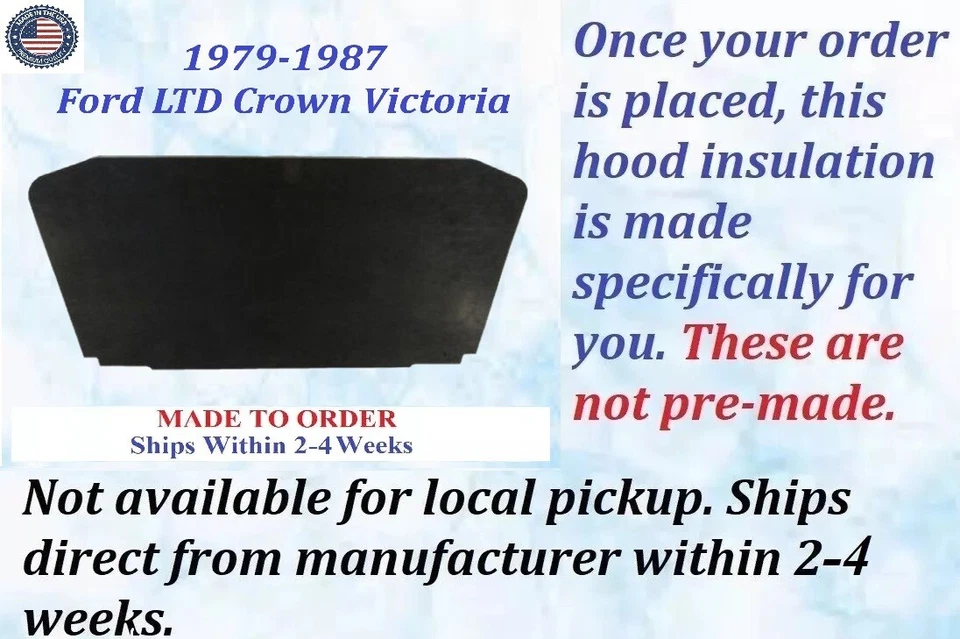 NUEVO 1979-1987 Ford LTD Crown Victoria CAPUCHA AISLAMIENTO GRIS REM #PARA-HIN-150 Foto 2 de 3