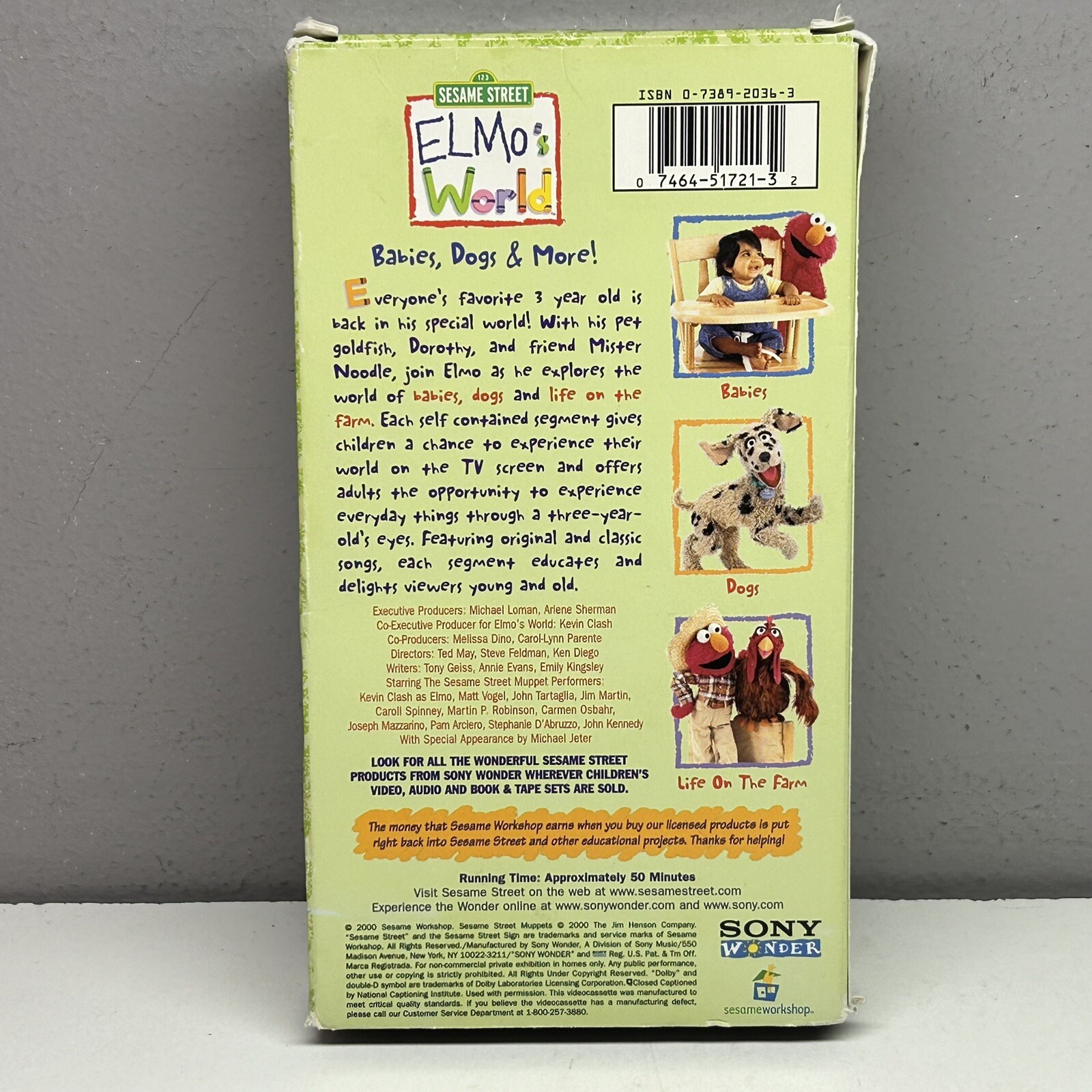 Sesame Street Elmo’s World Babies Dogs VHS Video Tape Preschool PBS Kids Show