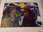 NAT HILU PAINTING, OIL ON PAPER, JUDAICA, HEBREW,ISRAEL, OUTSIDER ART — photo 7