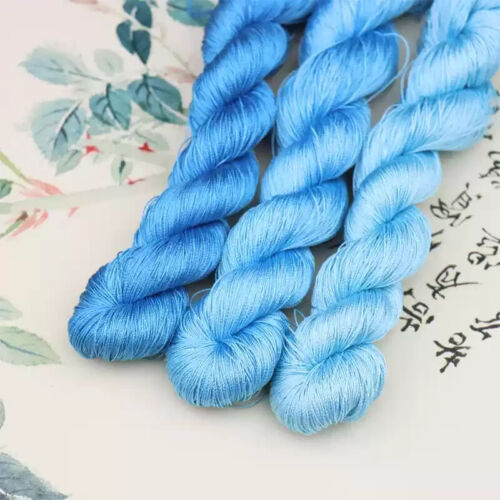 16silk tight twisted water ripple mulberry silk,hand-dyed embroidery silk thread - Picture 6 of 9