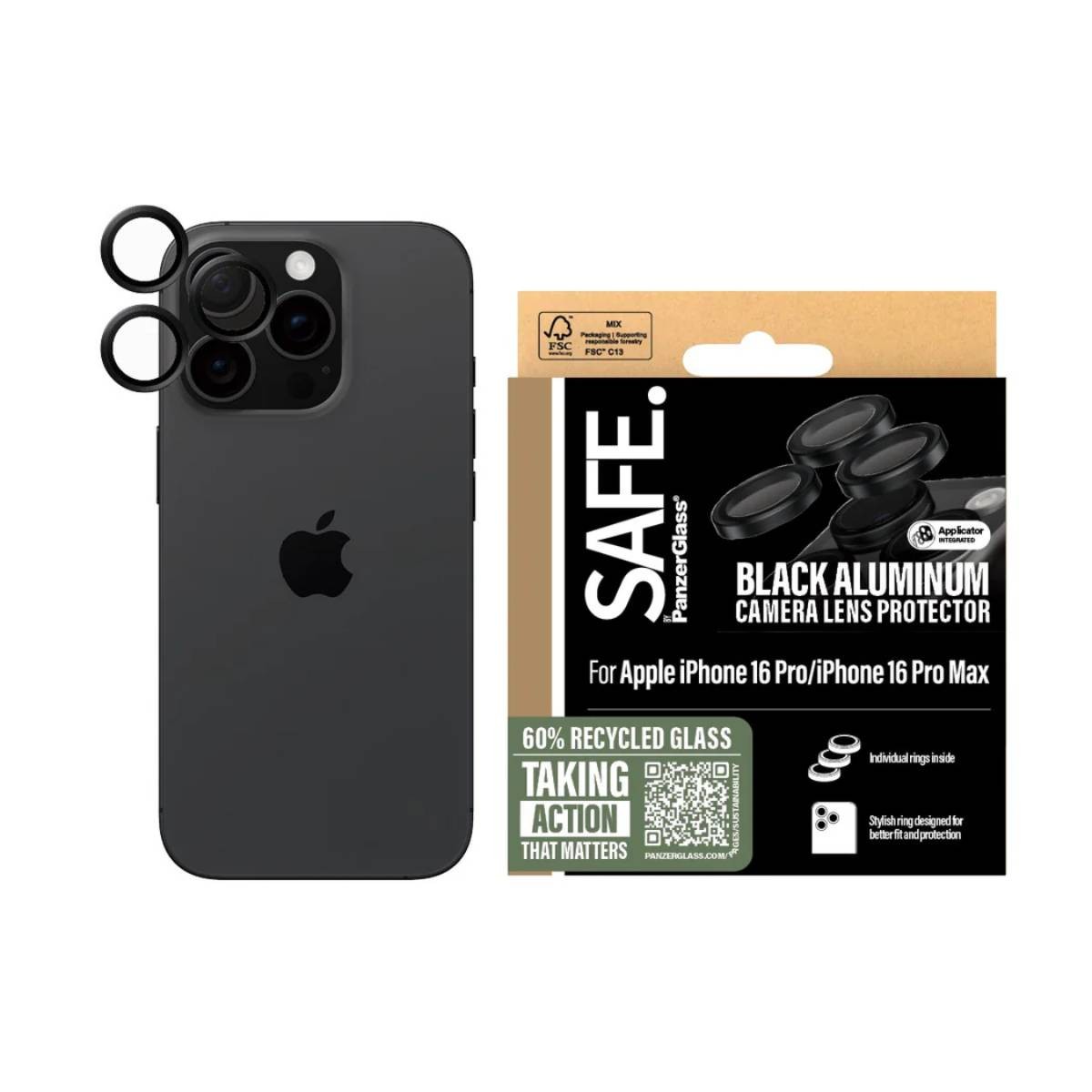 PanzerGlass protection objectif iPhone 16 Pro verre de sécurité premium transparent - 3