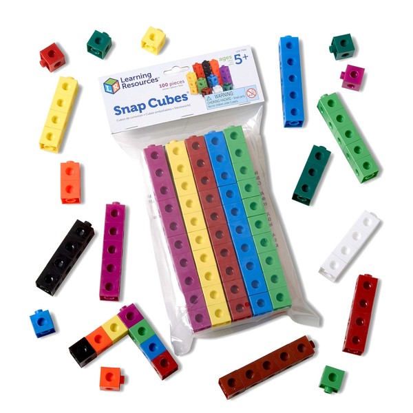 Learning Resources Snap Cubes 100-Teiliges Set 2Cm WüRfel 10 Farben-image
