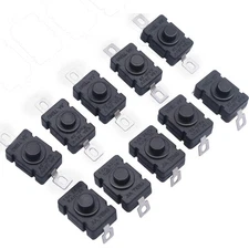 mxuteuk 20pcs Latching Mini ON Off Switch Self-Lock Micro Push Button Switch... 